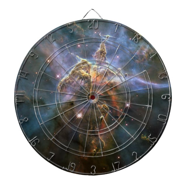Mystic Mountain in Carina Nebula Hubble Space Dart Board (Front)