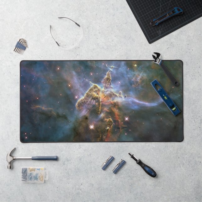 Mystic Mountain in Carina Nebula Hubble Space Desk Mat (Workstation)