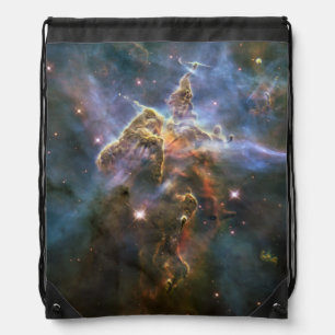 Mystic Mountain in Carina Nebula Hubble Space Drawstring Bag