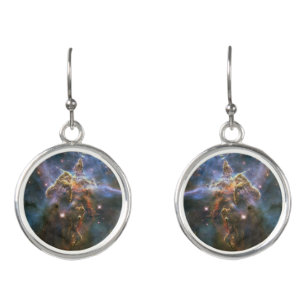 Mystic Mountain in Carina Nebula Hubble Space Earrings