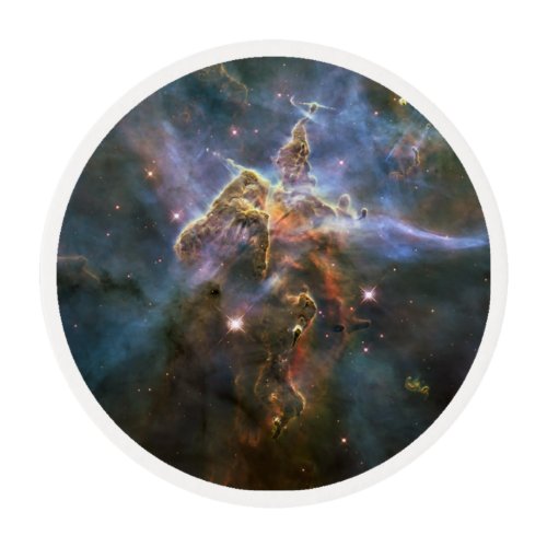 Mystic Mountain in Carina Nebula Hubble Space Edible Frosting Rounds