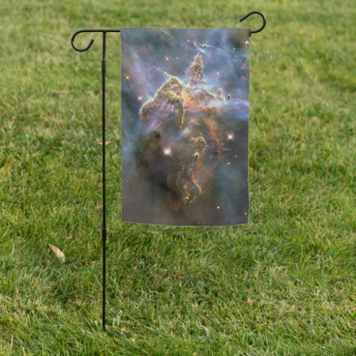 Mystic Mountain in Carina Nebula Hubble Space Garden Flag