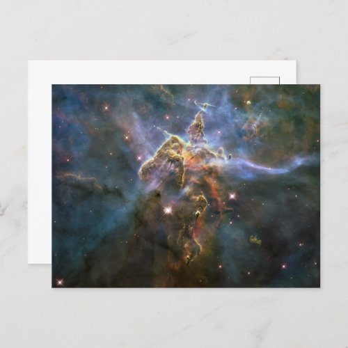 Mystic Mountain in Carina Nebula Hubble Space Holiday Postcard