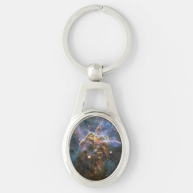 Mystic Mountain in Carina Nebula Hubble Space Keychain (Front)