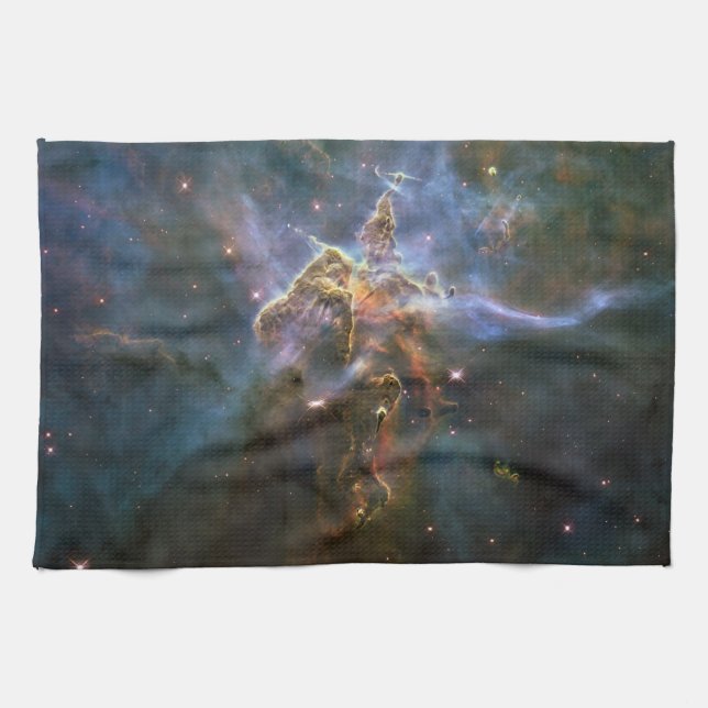 Mystic Mountain in Carina Nebula Hubble Space Kitchen Towel (Horizontal)