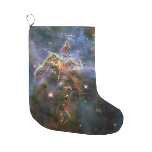 Mystic Mountain in Carina Nebula Hubble Space Large Christmas Stocking