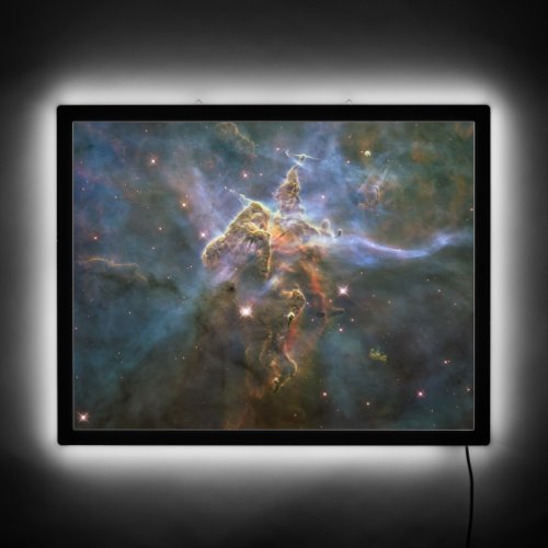 Mystic Mountain in Carina Nebula Hubble Space LED Sign