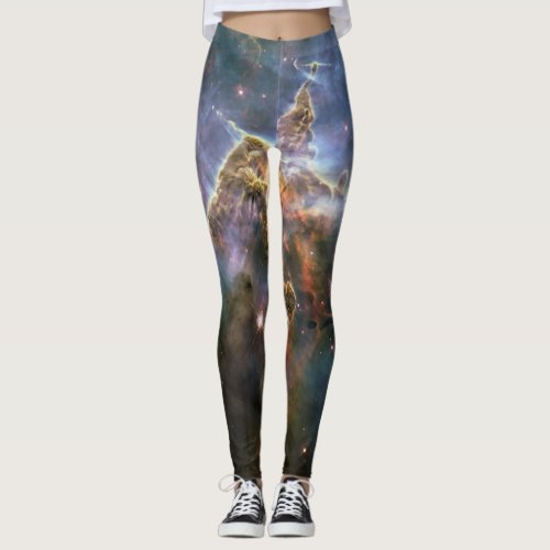 Mystic Mountain in Carina Nebula Hubble Space Leggings