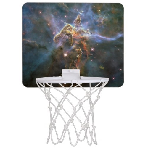 Mystic Mountain in Carina Nebula Hubble Space Mini Basketball Hoop