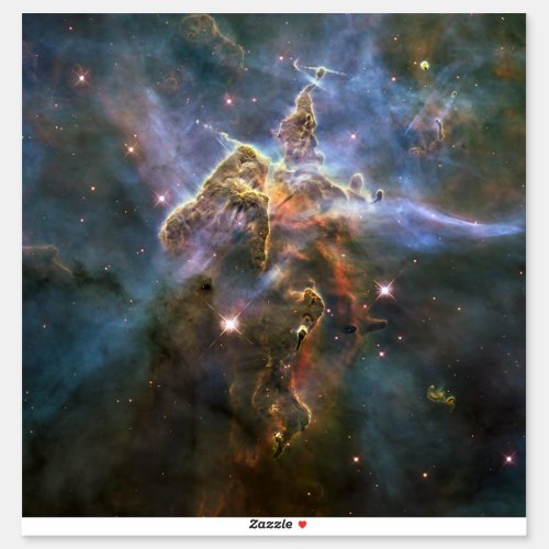 Mystic Mountain in Carina Nebula Hubble Space Sticker