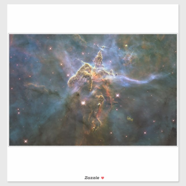 Mystic Mountain in Carina Nebula Hubble Space Sticker (Sheet)