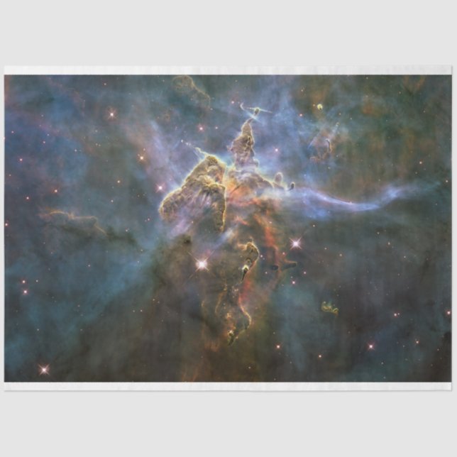 Mystic Mountain in Carina Nebula Hubble Space Tissue Paper (Front)