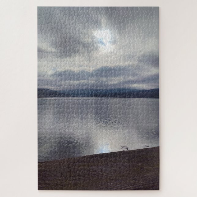 Mystic Mountain Lake Landscape Jigsaw Puzzle (Vertical)