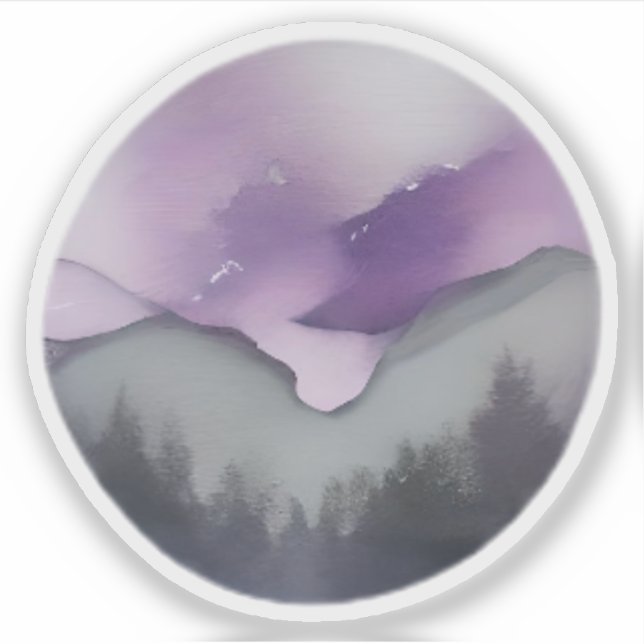 Mystic Mountain Twilight Sticker (Front)