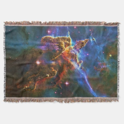 Mystic Mountains _ Carina Nebula Throw Blanket