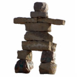 Mystic Native American Inukshuk 2 Sculpted Gift Cutout<br><div class="desc">A mystical Native American Inukshuk Symbol of Power Magnet for history-lovers! This very cool image features a very recognisable Inuit Inukshuk or stone man (Cairn), used by Inuit Eskimo and other North American Indian tribes to show ways to safety and shelter in the wilderness. This incredible image makes a fab...</div>