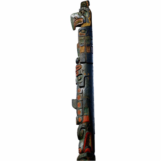 Mystic Native American Totem Pole Sculpted Gift Statuette (Front)