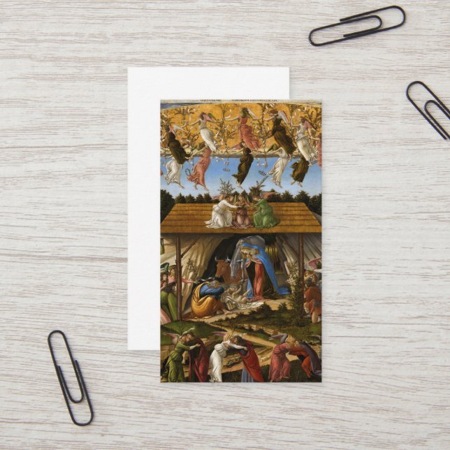 Mystic Nativity, 1500 by Sandro Botticelli Business Card (Front/Back In Situ)