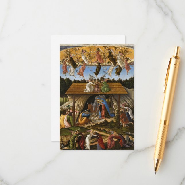 Mystic Nativity, 1500 by Sandro Botticelli Enclosure Card (Front/Back In Situ)