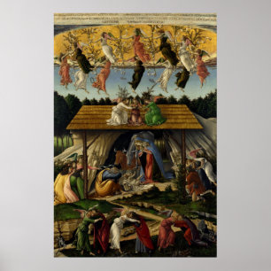 MYSTIC NATIVITY by Sandro Botticelli ,Christmas Poster