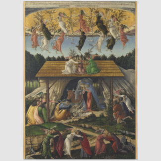 MYSTIC NATIVITY by Sandro Botticelli ,Christmas Tissue Paper