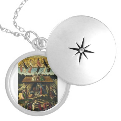 Mystic Nativity by Sandro Botticelli  Locket Necklace