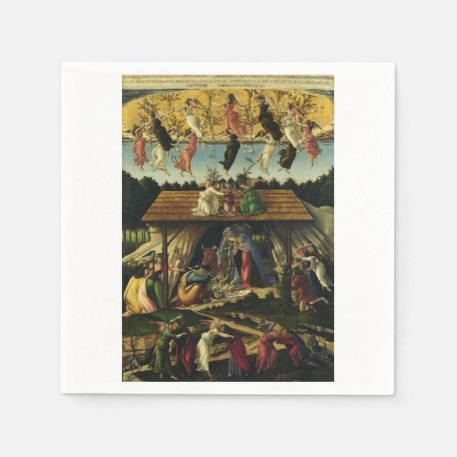 Mystic Nativity by Sandro Botticelli  Napkins (Front)