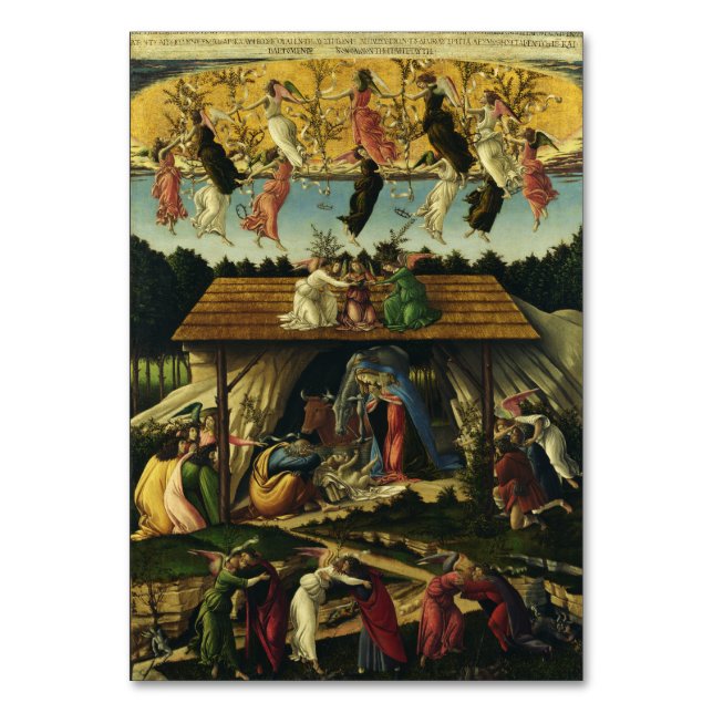 Mystic Nativity by Sandro Botticelli  Table Number (Front)