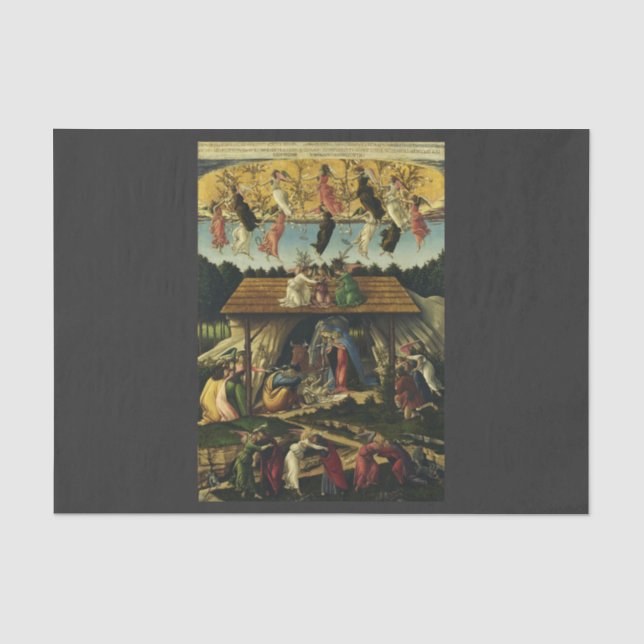 Mystic Nativity by Sandro Botticelli  Tissue Paper (Front)