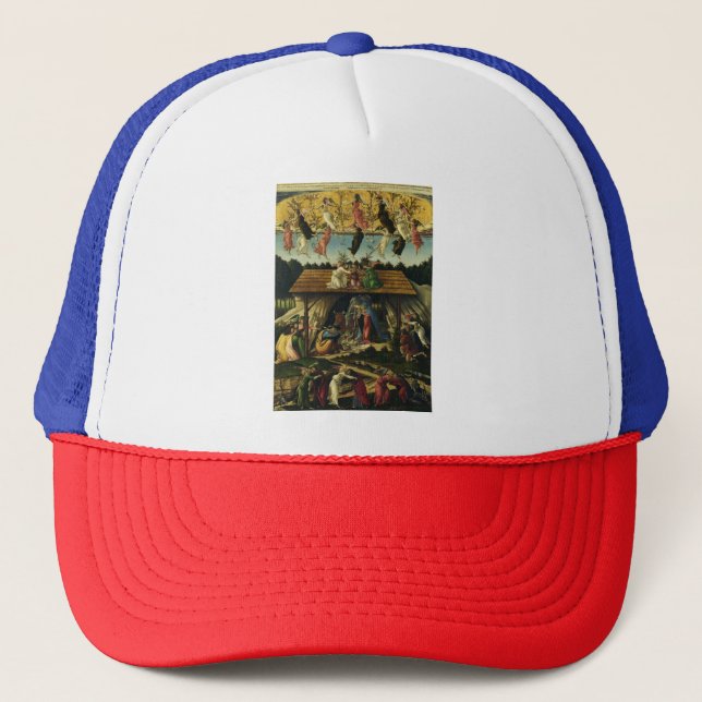Mystic Nativity by Sandro Botticelli  Trucker Hat (Front)