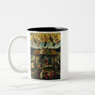 Mystic Nativity by Sandro Botticelli Two-Tone Coffee Mug