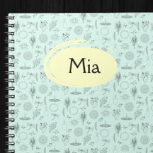 Mystic Nature Symbols Notebook – Lotus, Candles