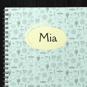 Mystic Nature Symbols Notebook – Lotus, Candles
