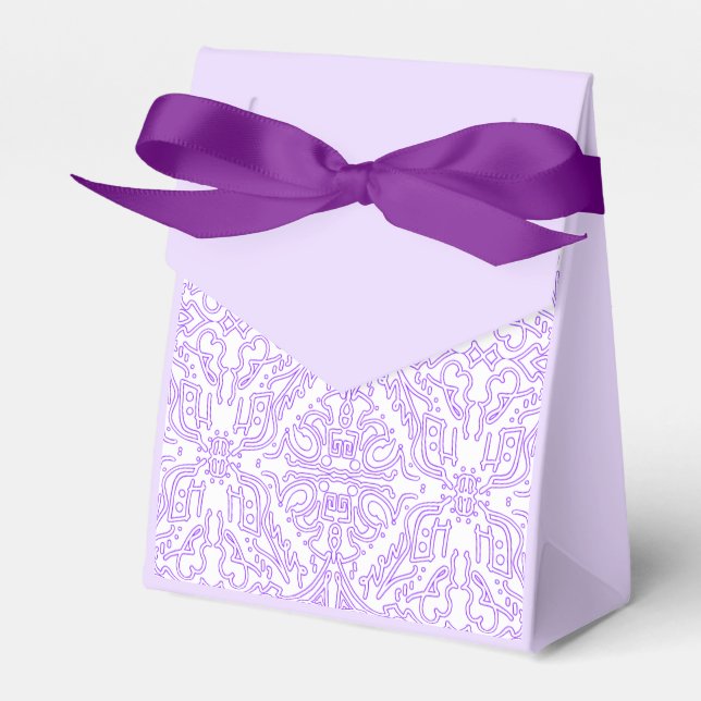 Mystic Nebula Lilac Favor Boxes (Front Side)