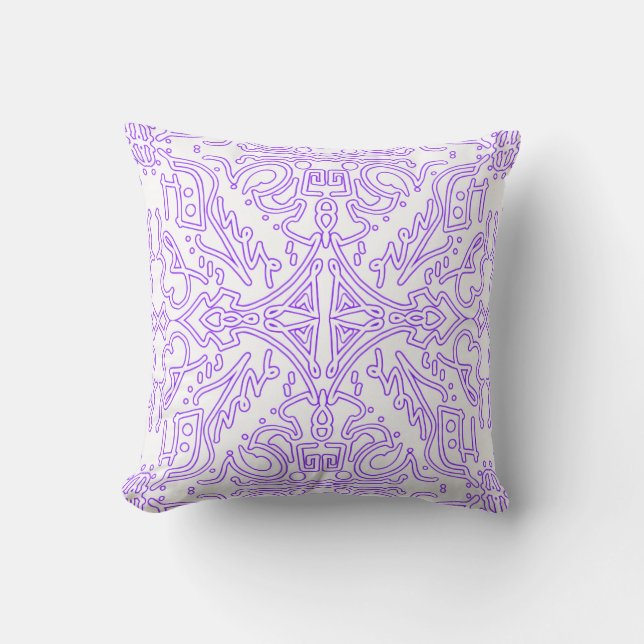 Mystic Nebula Lilac Throw Pillow (Front)