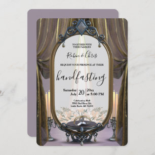 Mystic Night Gold Drapes Handfasting Invitation