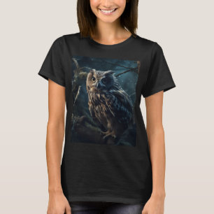 Mystic Night Owl - Midnight Vigil  T-Shirt