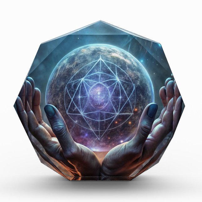 Mystic Orb with Sacred Energy Design Acrylic Award (Front)