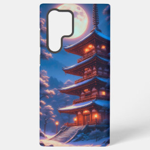 Mystic Pagoda Beneath the Lunar Sky Samsung Galaxy S22 Ultra Case