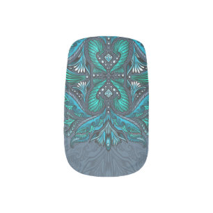 Mystic Peacock Feathers Minx Nail Wraps