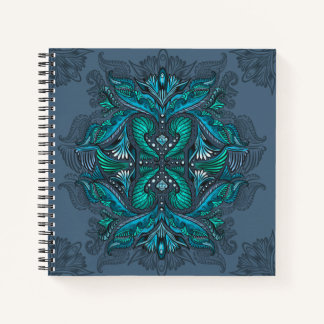 Mystic Peacock Feathers Notebook