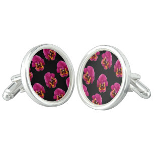 Mystic Pink Pansies, Cufflinks
