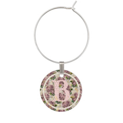 Mystic Pink Roses  Wine Charm