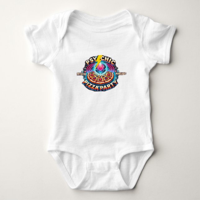 Mystic Pizza Party Podcast Baby Bodysuit (Front)
