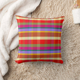 Mystic Plaid MM Throw Pillow