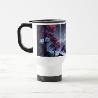 Mystic Purple Forest and Crimson Tree Stainless St Travel Mug