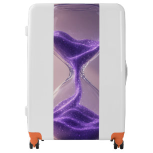 Mystic Purple Galaxy Hourglass Art Travel Luggage