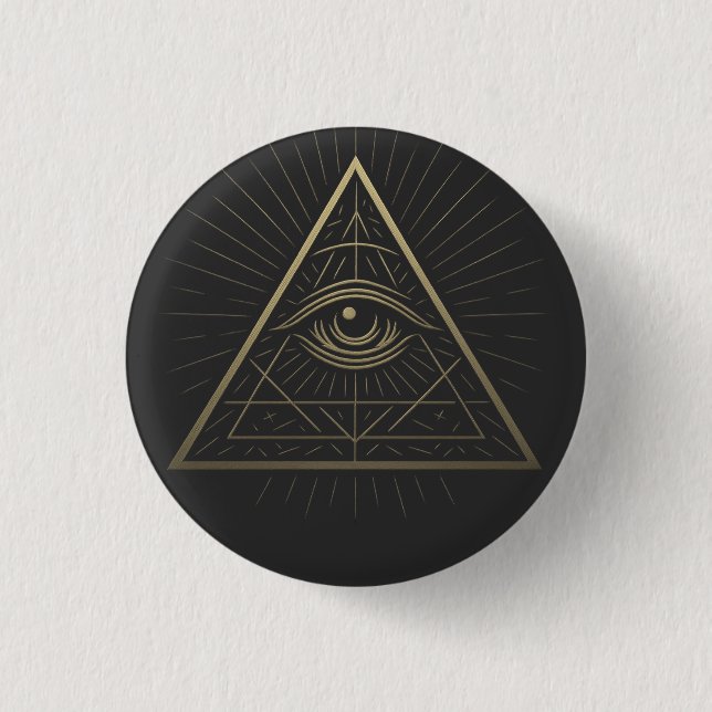 Mystic Pyramid — Eye of Providence Emblem Button (Front)