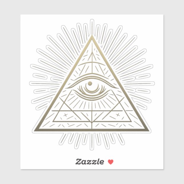 Mystic Pyramid — Eye of Providence Emblem Sticker (Sheet)