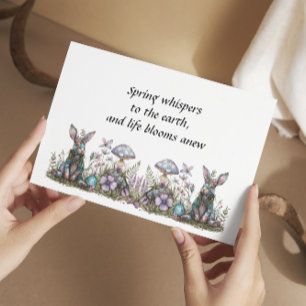 Mystic Rabbit with Mushrooms  Card